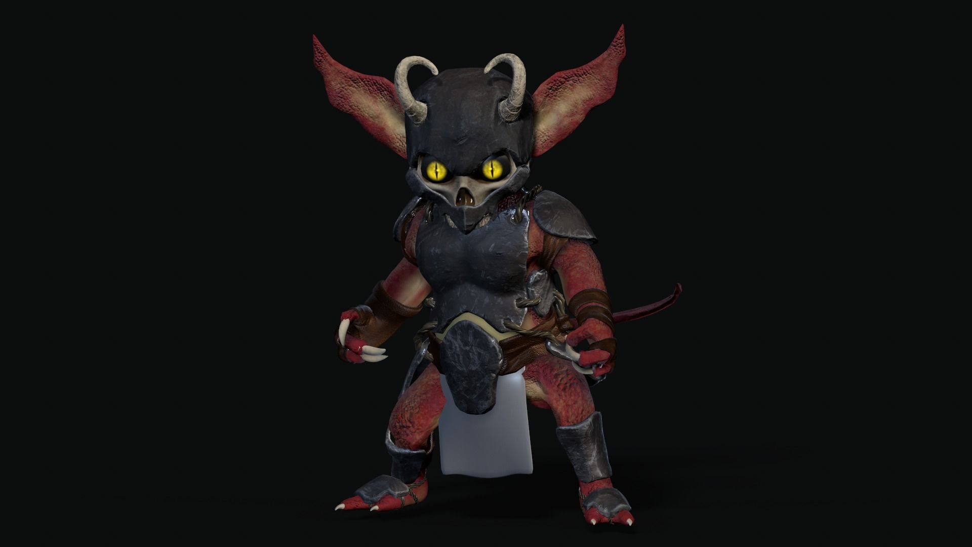 Hellming Warrior Low-poly 3D model_10