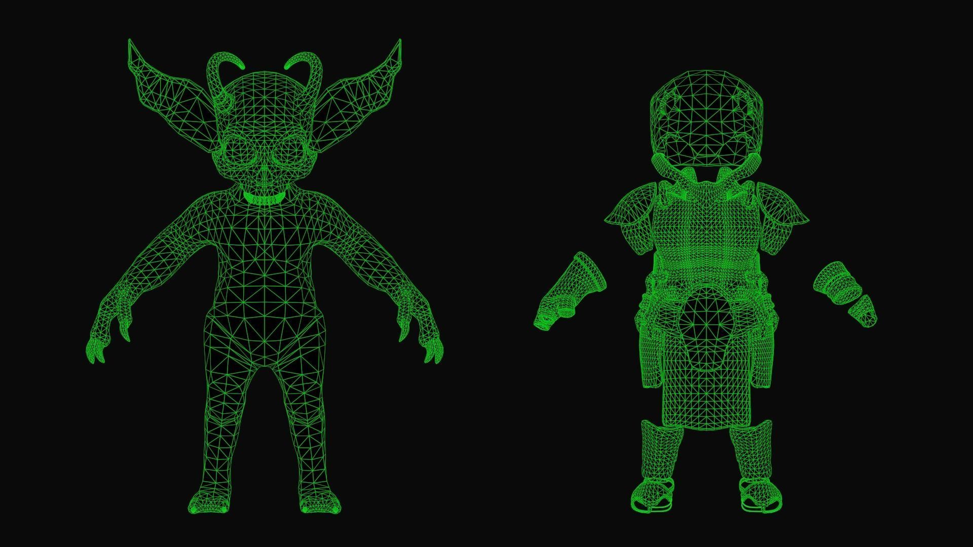 Hellming Warrior Low-poly 3D model_4