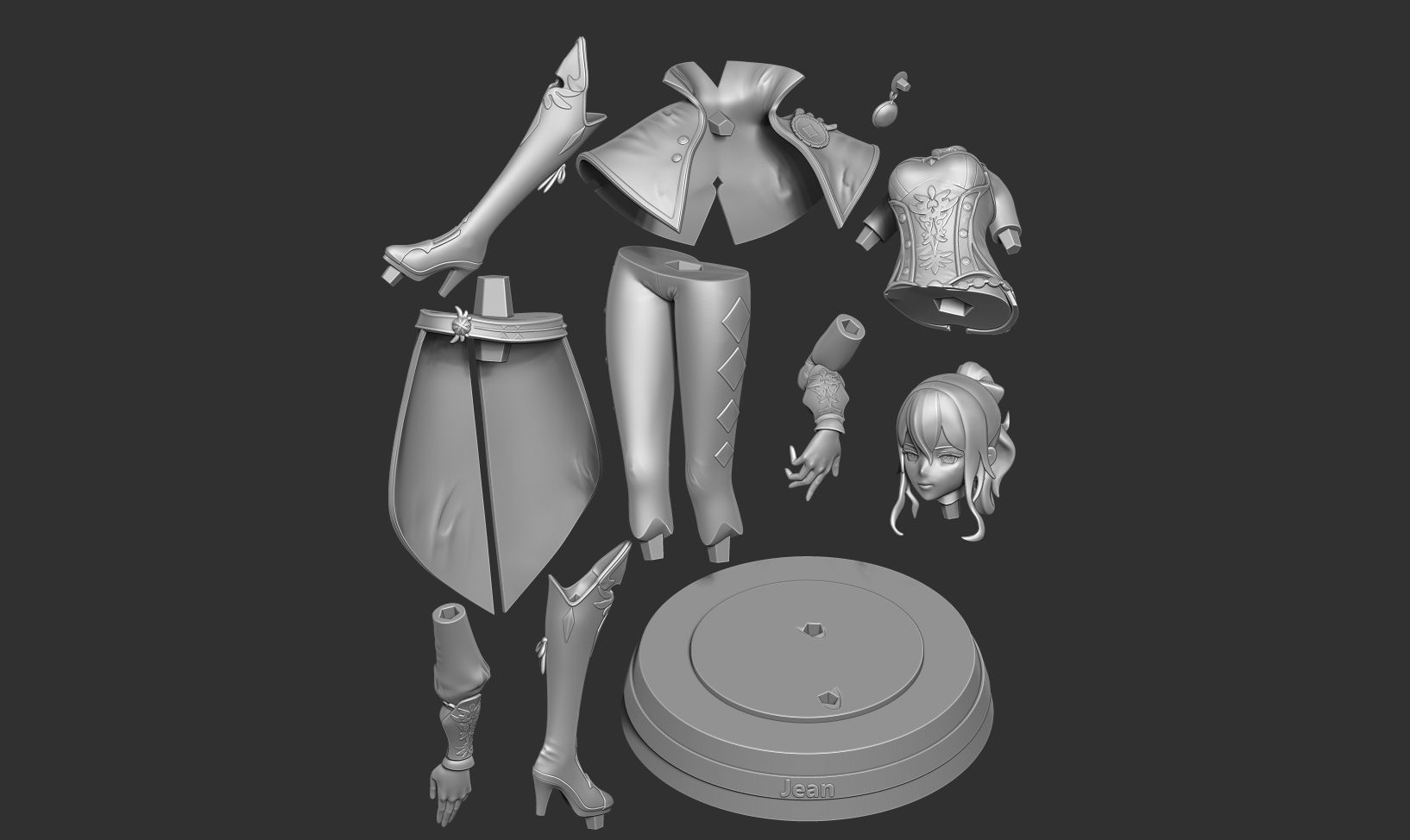 Jean - Genshin Impact Fanart 3D print model_2