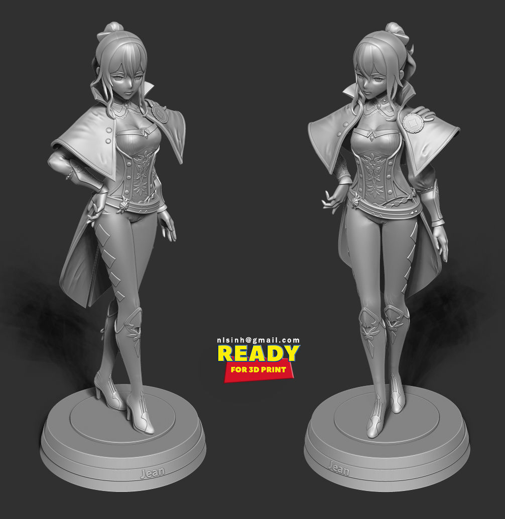 Jean - Genshin Impact Fanart 3D print model_4
