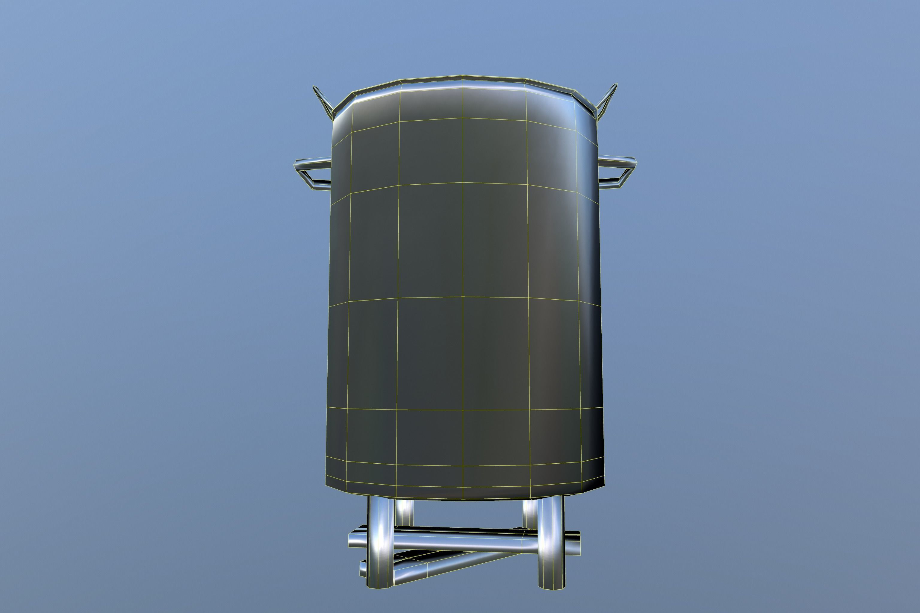 Brazier metal bucket Low-poly 3D model_12