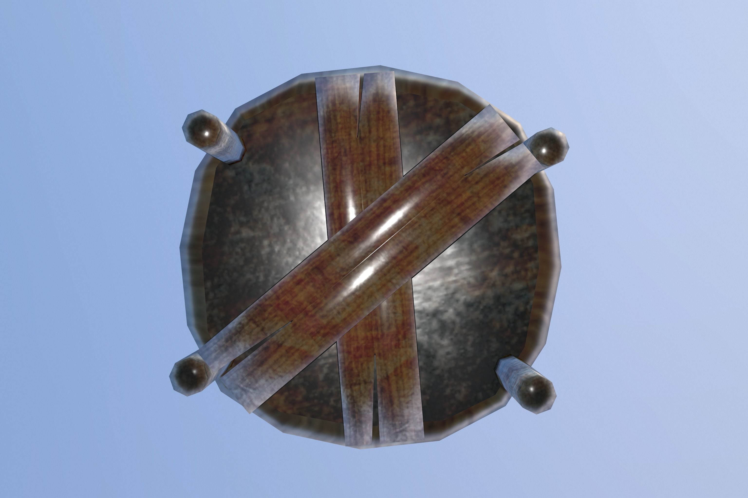 Brazier metal bucket Low-poly 3D model_6