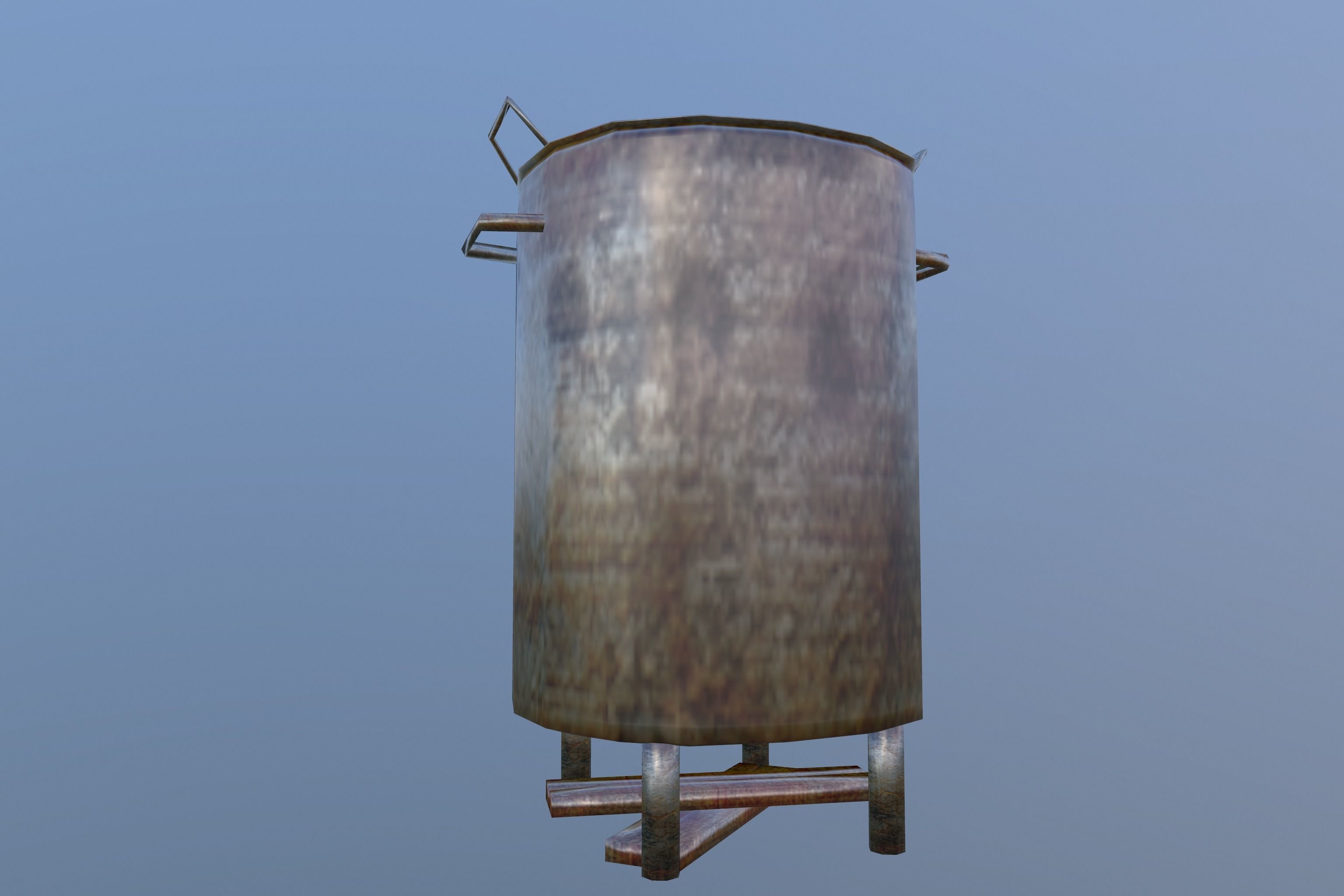 Brazier metal bucket Low-poly 3D model_4