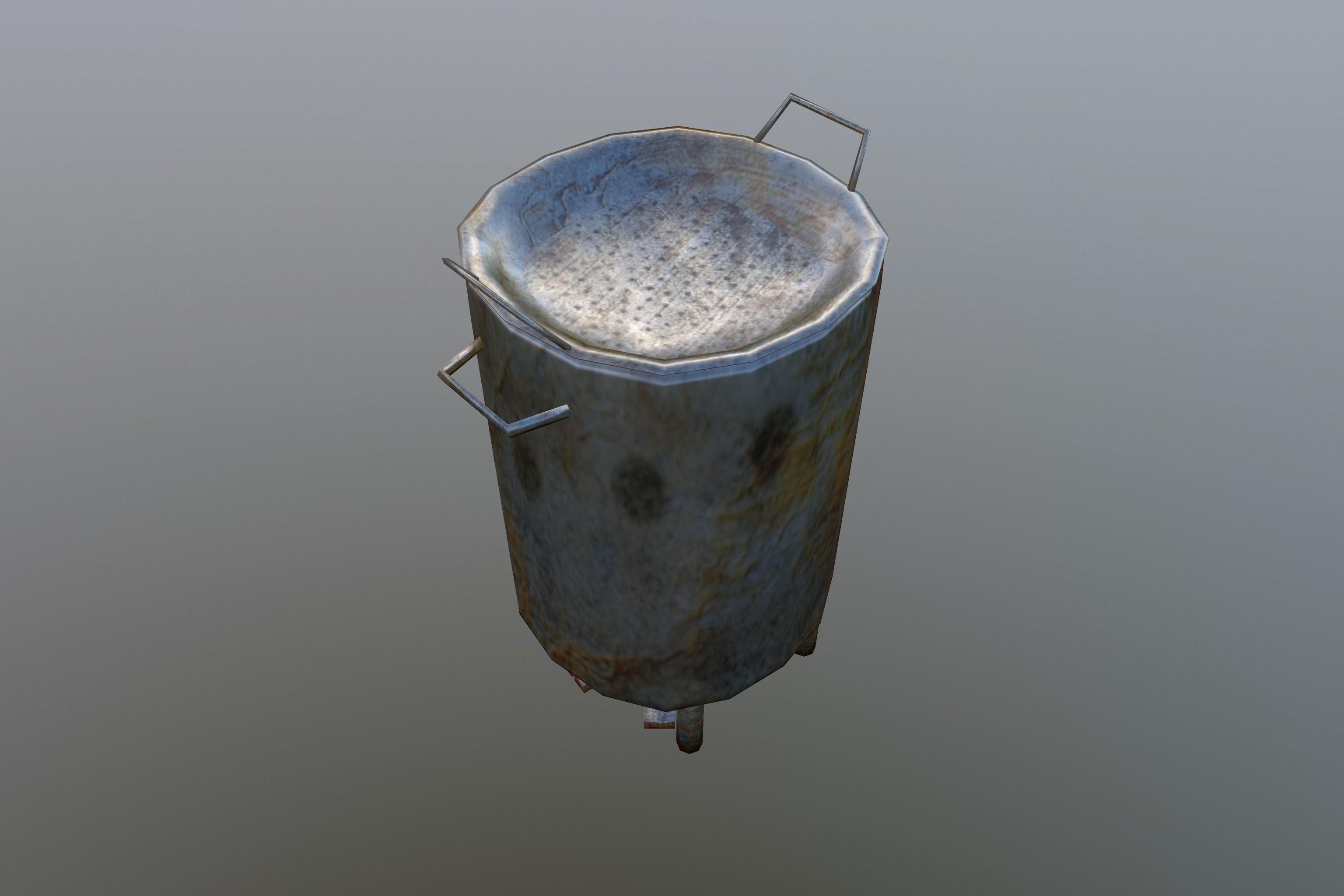 Brazier metal bucket Low-poly 3D model_2