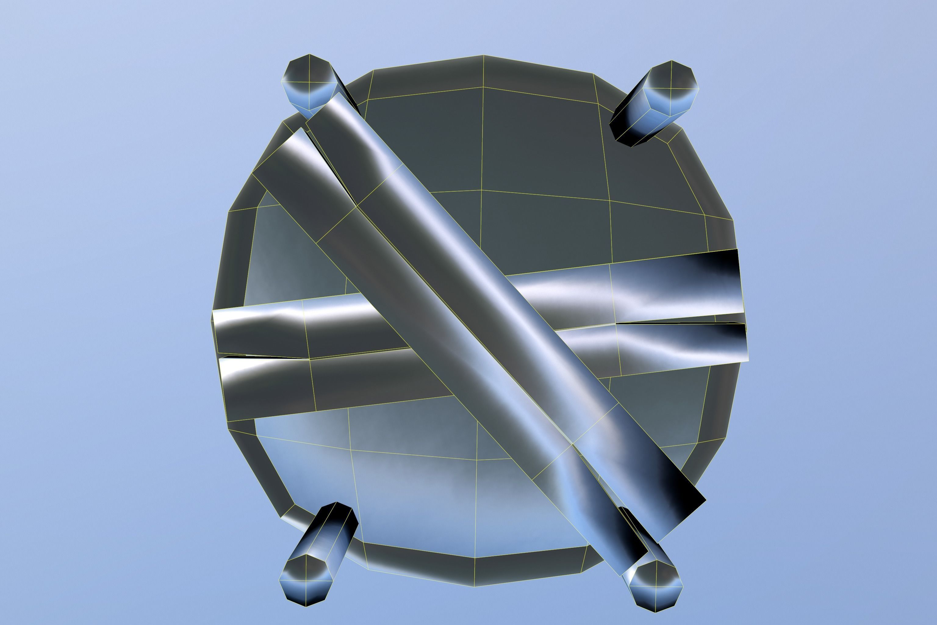 Brazier metal bucket Low-poly 3D model_13