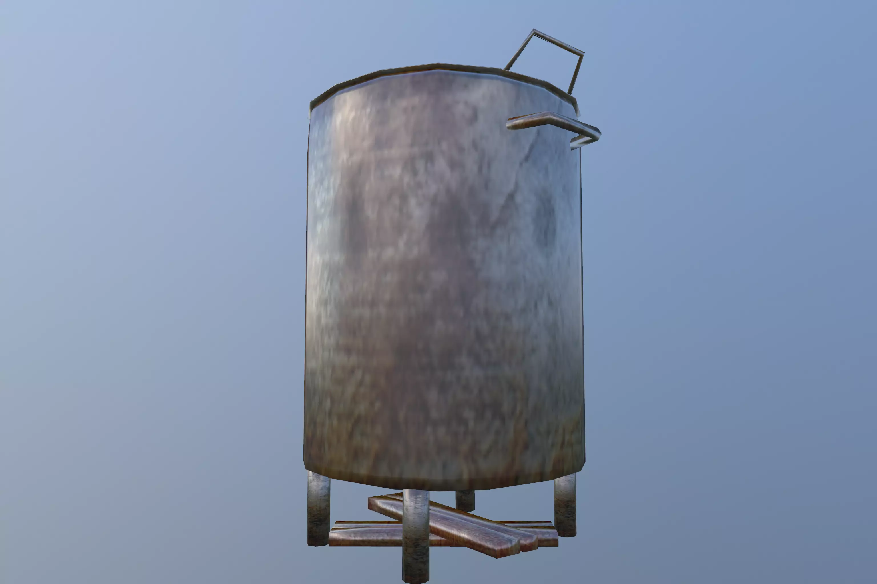 Brazier metal bucket Low-poly 3D model_0