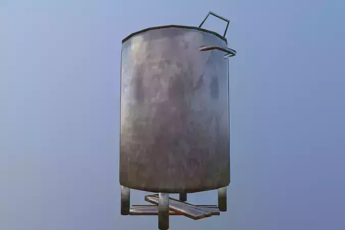 Brazier metal bucket Low-poly 3D model