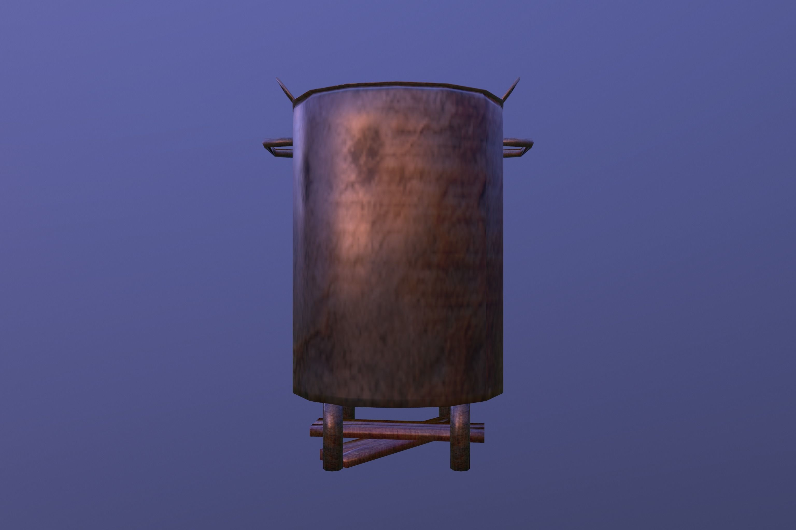 Brazier metal bucket Low-poly 3D model_1