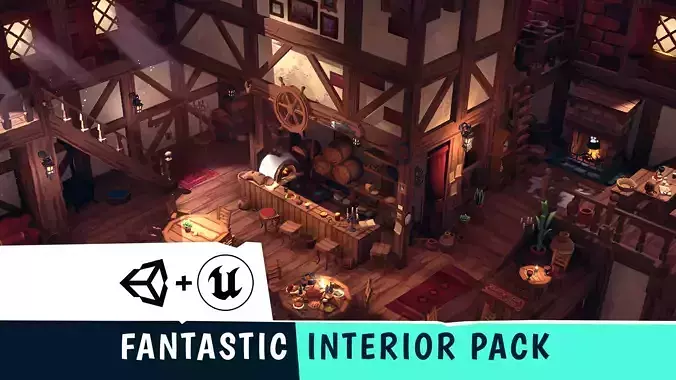 FANTASTIC - Interior Pack Low-poly 3D model