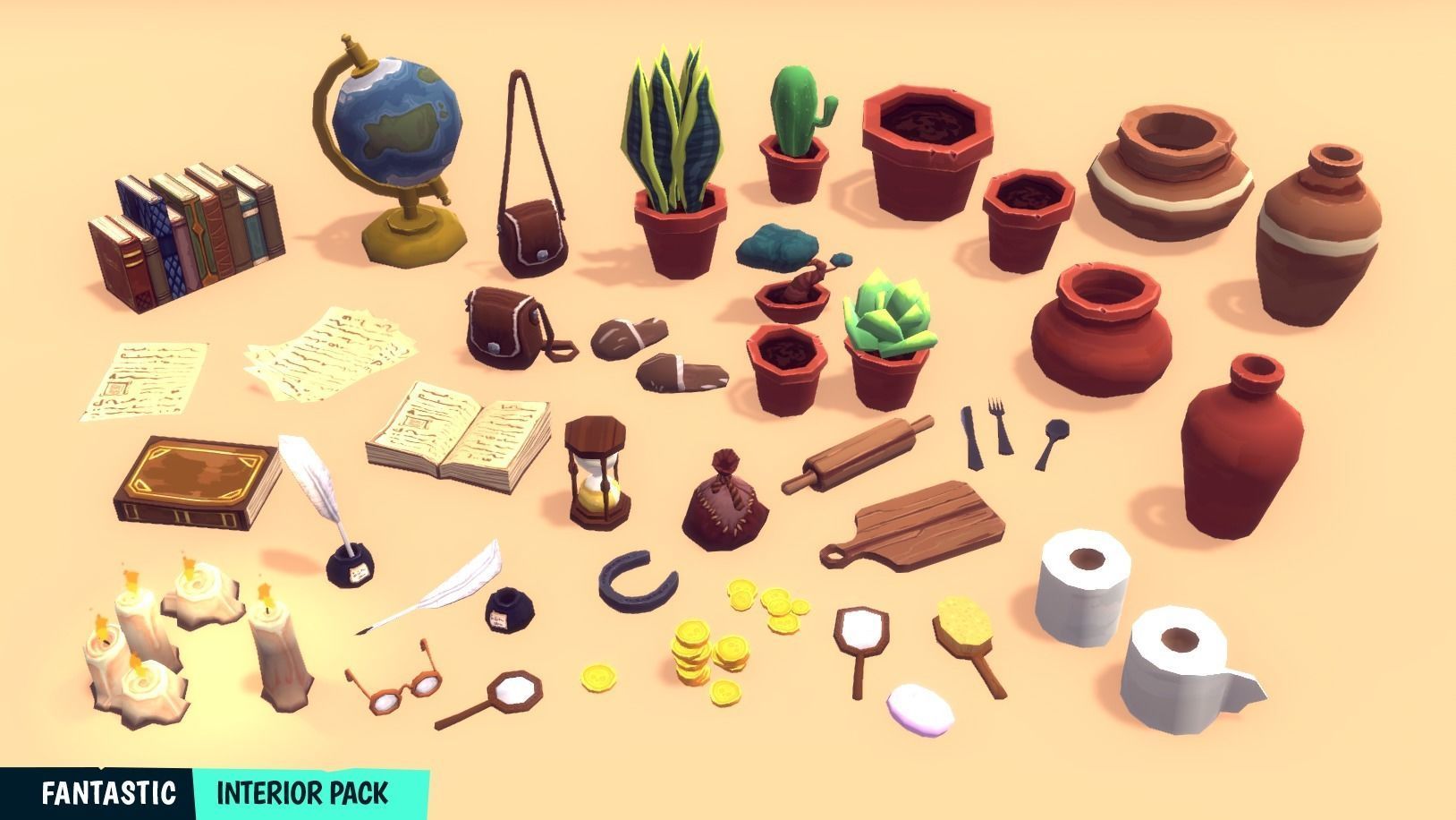 FANTASTIC - Interior Pack Low-poly 3D model_29