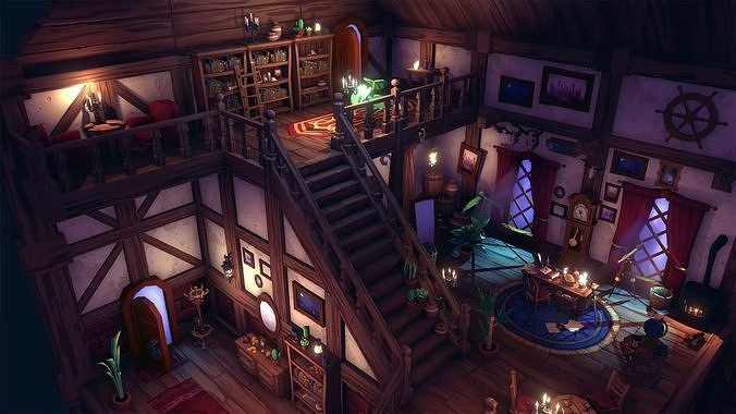 FANTASTIC - Interior Pack Low-poly 3D model 2