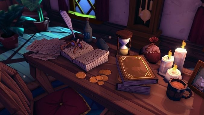 FANTASTIC - Interior Pack Low-poly 3D model 4