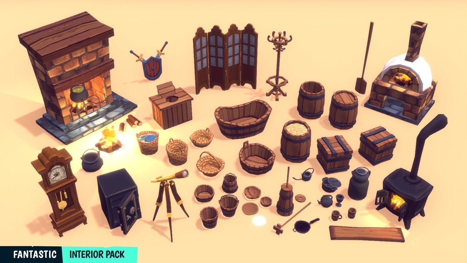 FANTASTIC - Interior Pack Low-poly 3D model_26