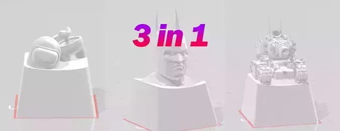 3D Print KEYCAP 3 in 1 set 5