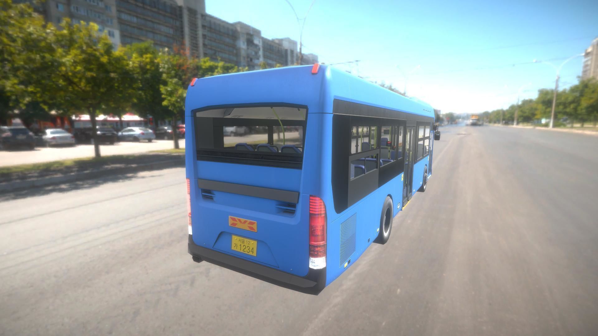 Low floor bus Low-poly 3D model_5