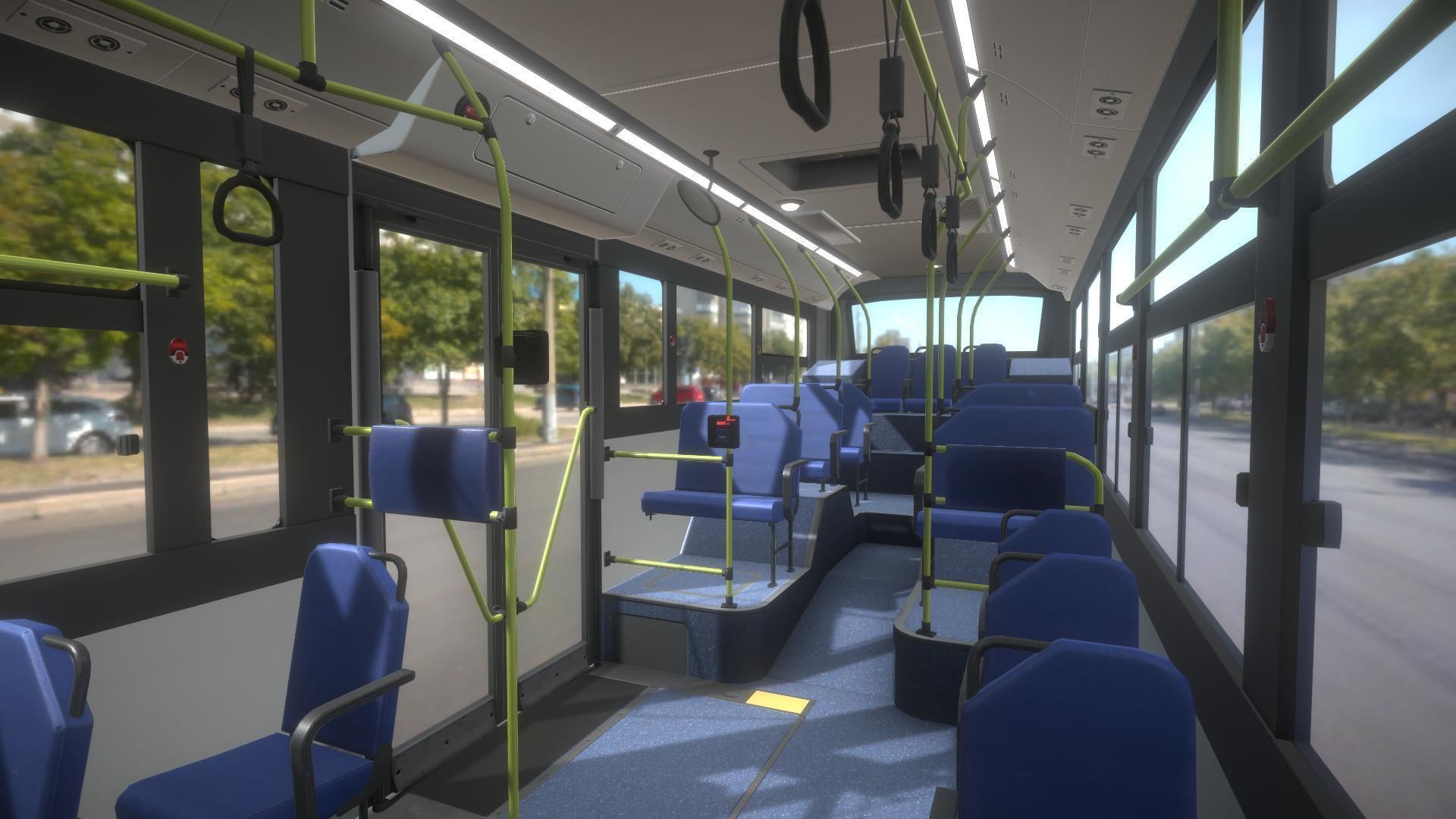 Low floor bus Low-poly 3D model_8