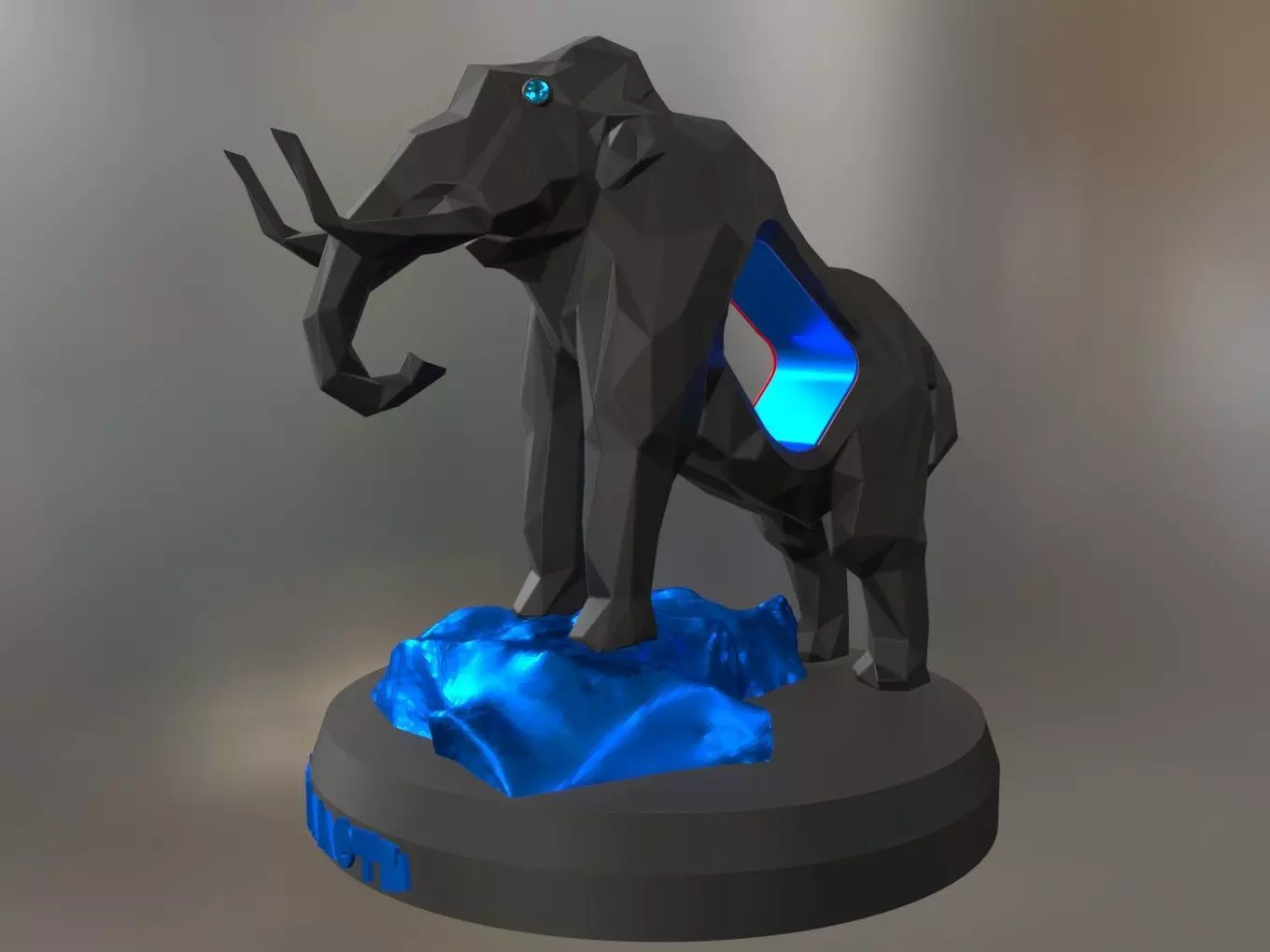 Voronoi Mammoth Rock 3D print model