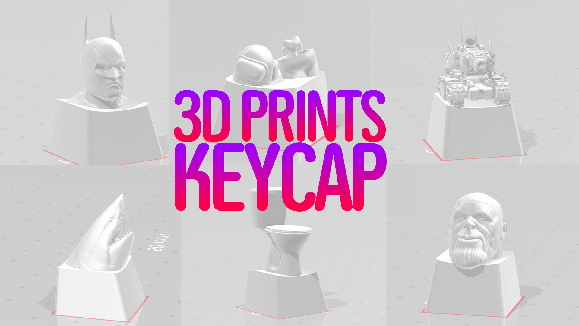 3D Print KEYCAP 6 in 1 set 7 3D print model_1