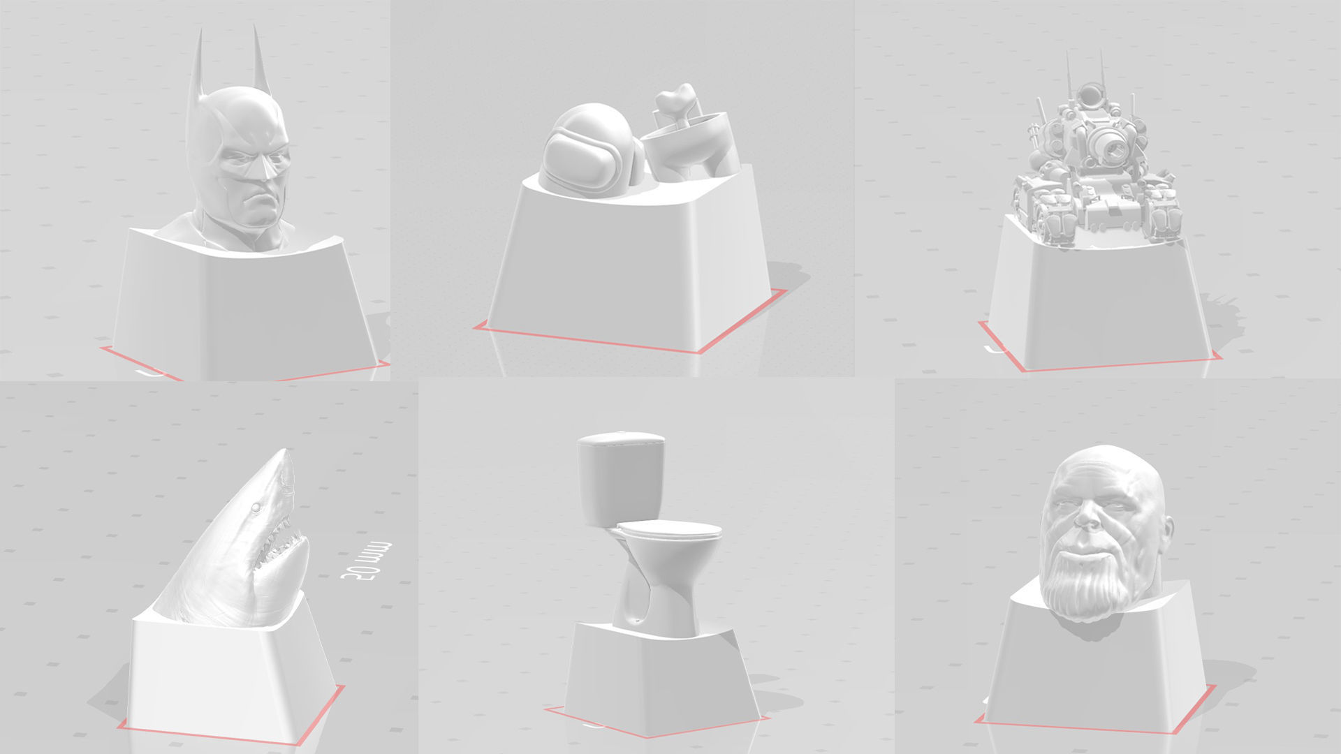 3D Print KEYCAP 6 in 1 set 7 3D print model_4