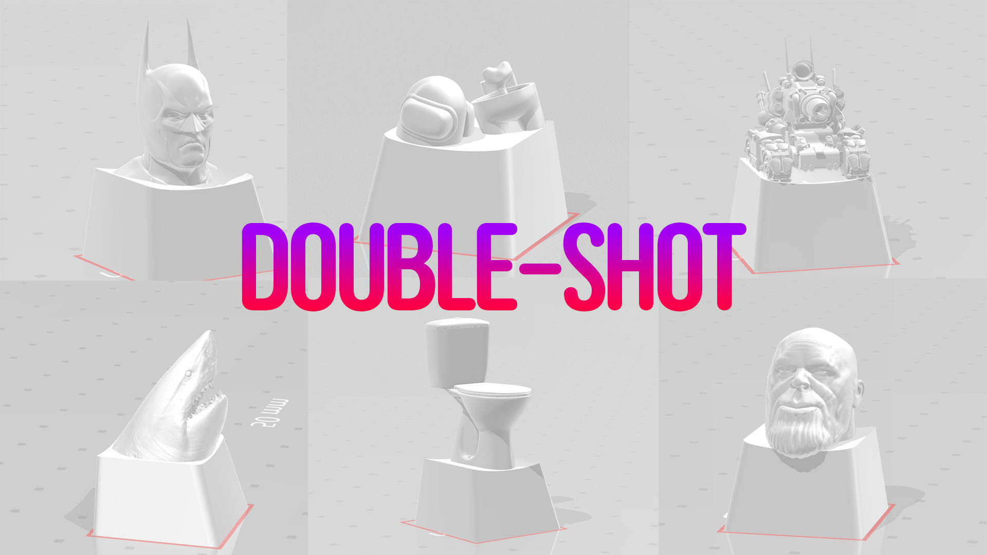 3D Print KEYCAP 6 in 1 set 7 3D print model_2