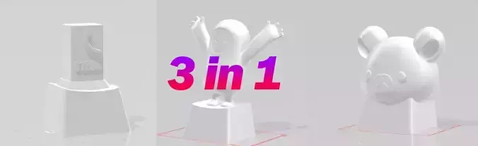 3D Print keycap 3 in 1 set 8