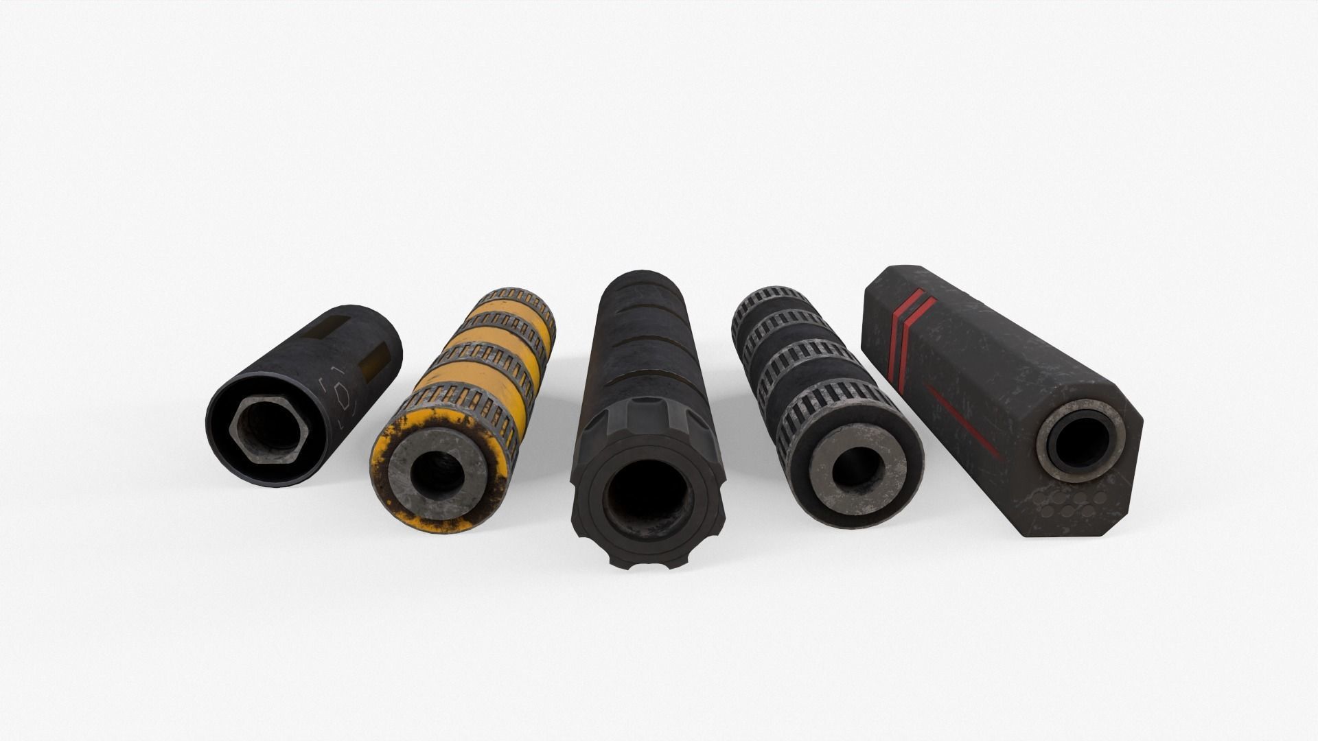 Silencer pack   3D Model Collection_13