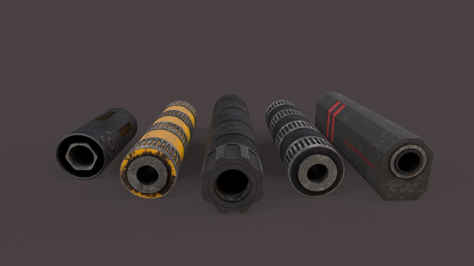 Silencer pack   3D Model Collection_12