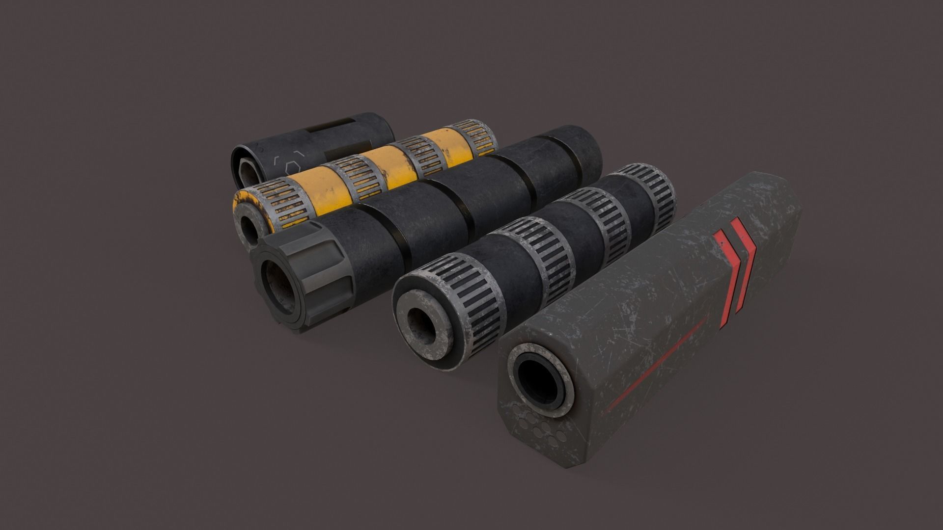 Silencer pack   3D Model Collection_14