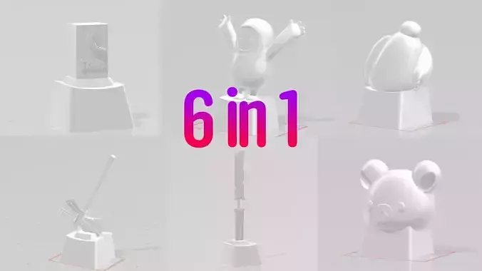 3D Print keycap 6 in 1 set 10