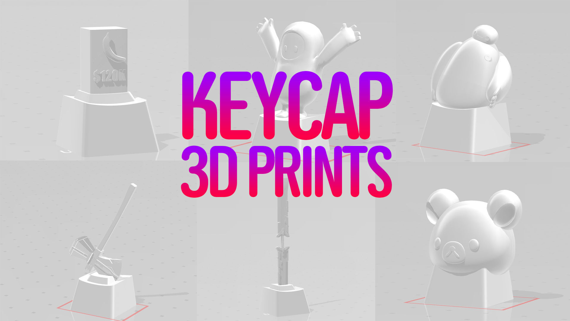 3D Print keycap 6 in 1 set 10 3D print model_1
