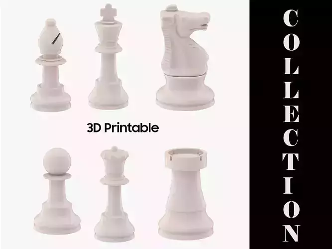 Chess Pieces Collection - 3D Printable 3D model
