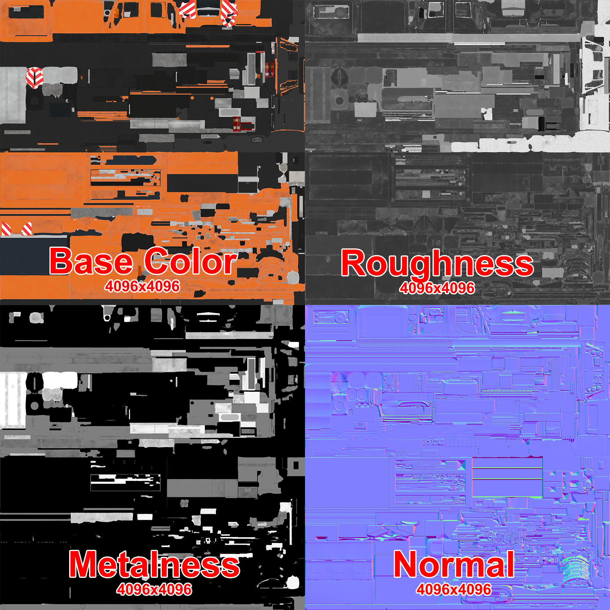 Snowplow Truck Unimog U500 2 Low-poly 3D model_16