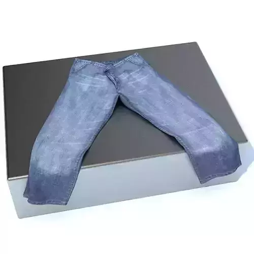 Rough Looking Blue Jeans