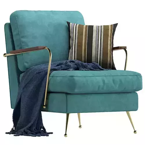 Armchair Gamble Green 3D model