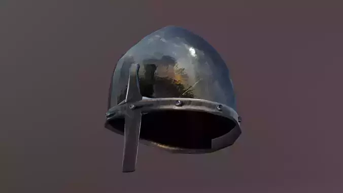 Medieval metal helmet