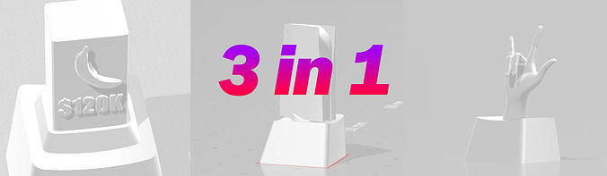 3D PRINT KEYCAP 3 in 1 set 11 3D print model
