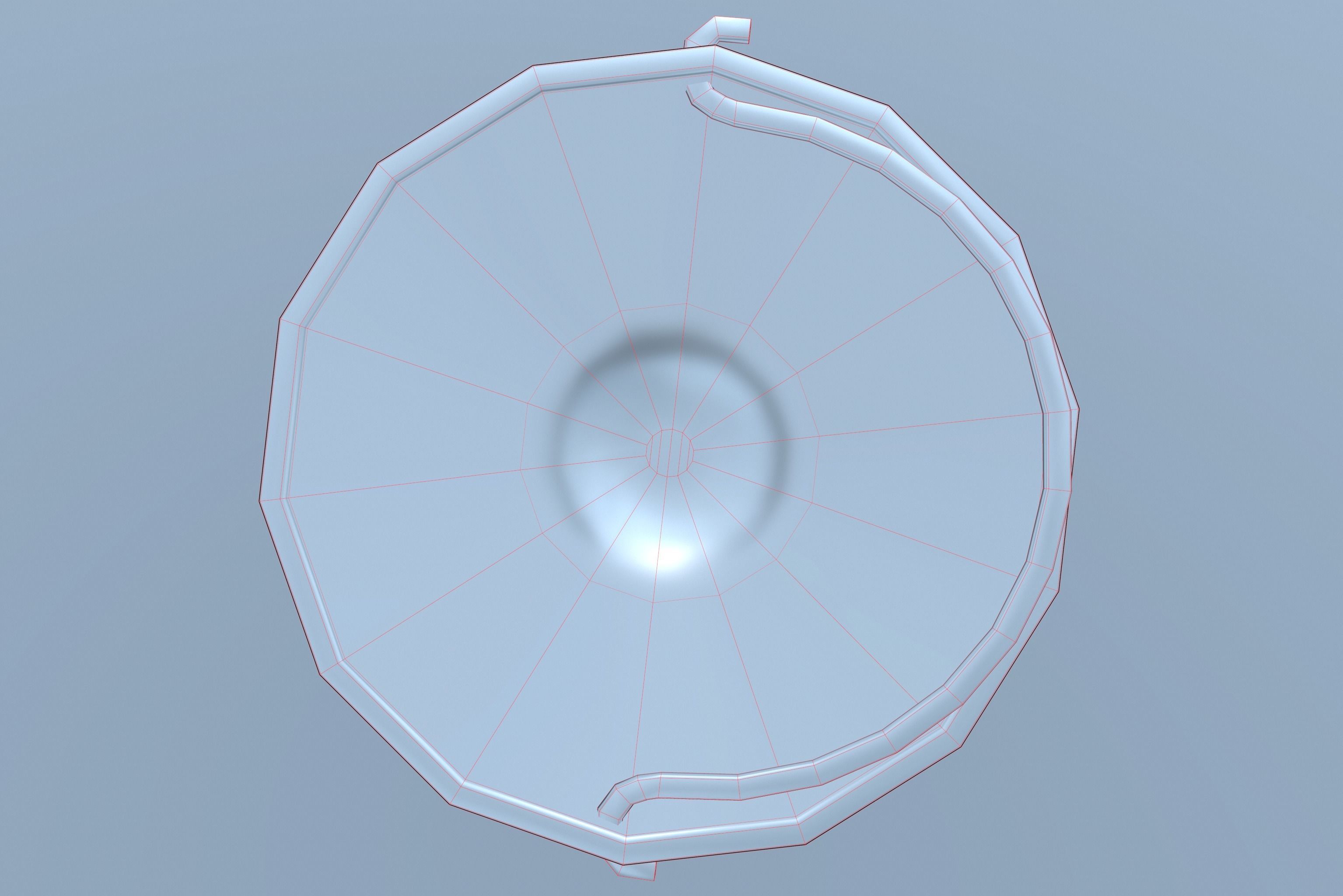 Bucket metal bowl Low-poly 3D model_14