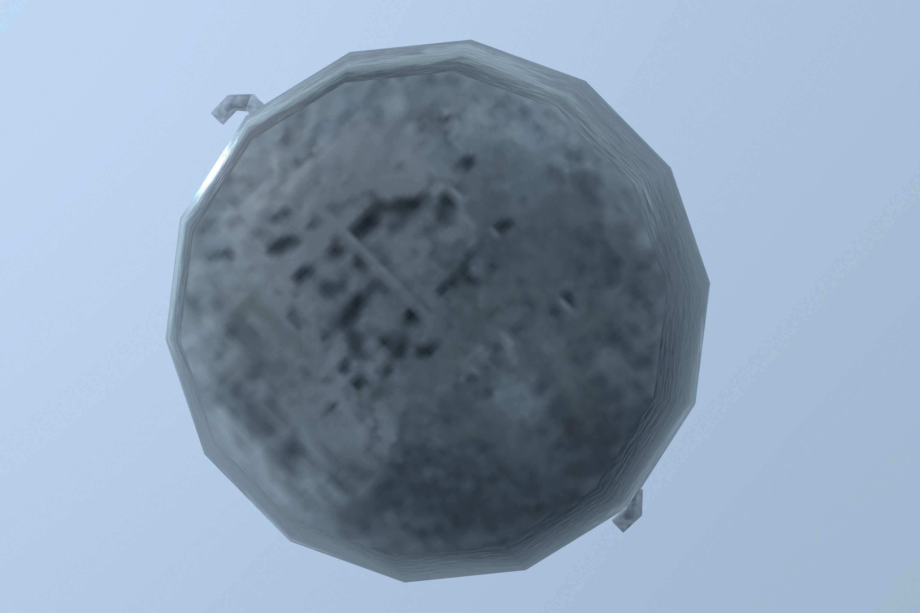 Bucket metal bowl Low-poly 3D model_7