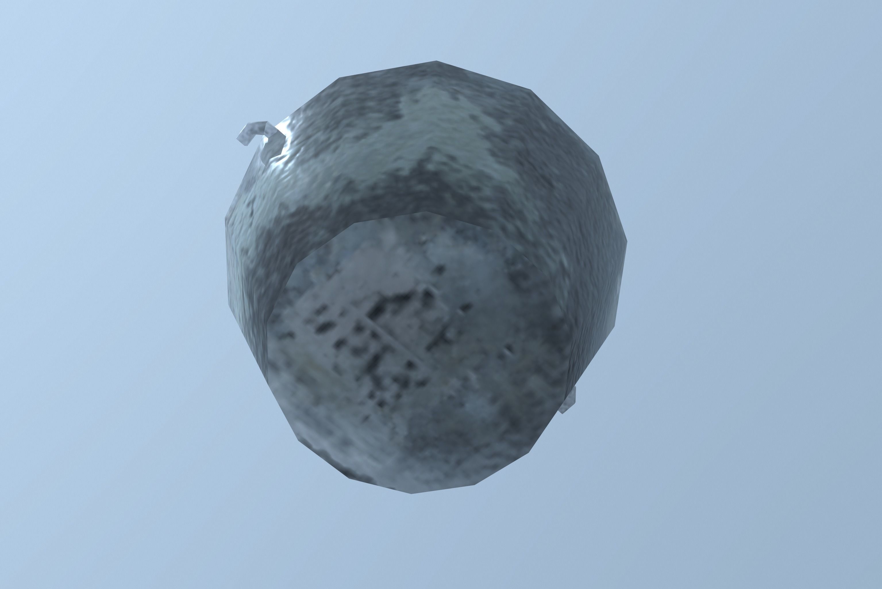 Bucket metal bowl Low-poly 3D model_6