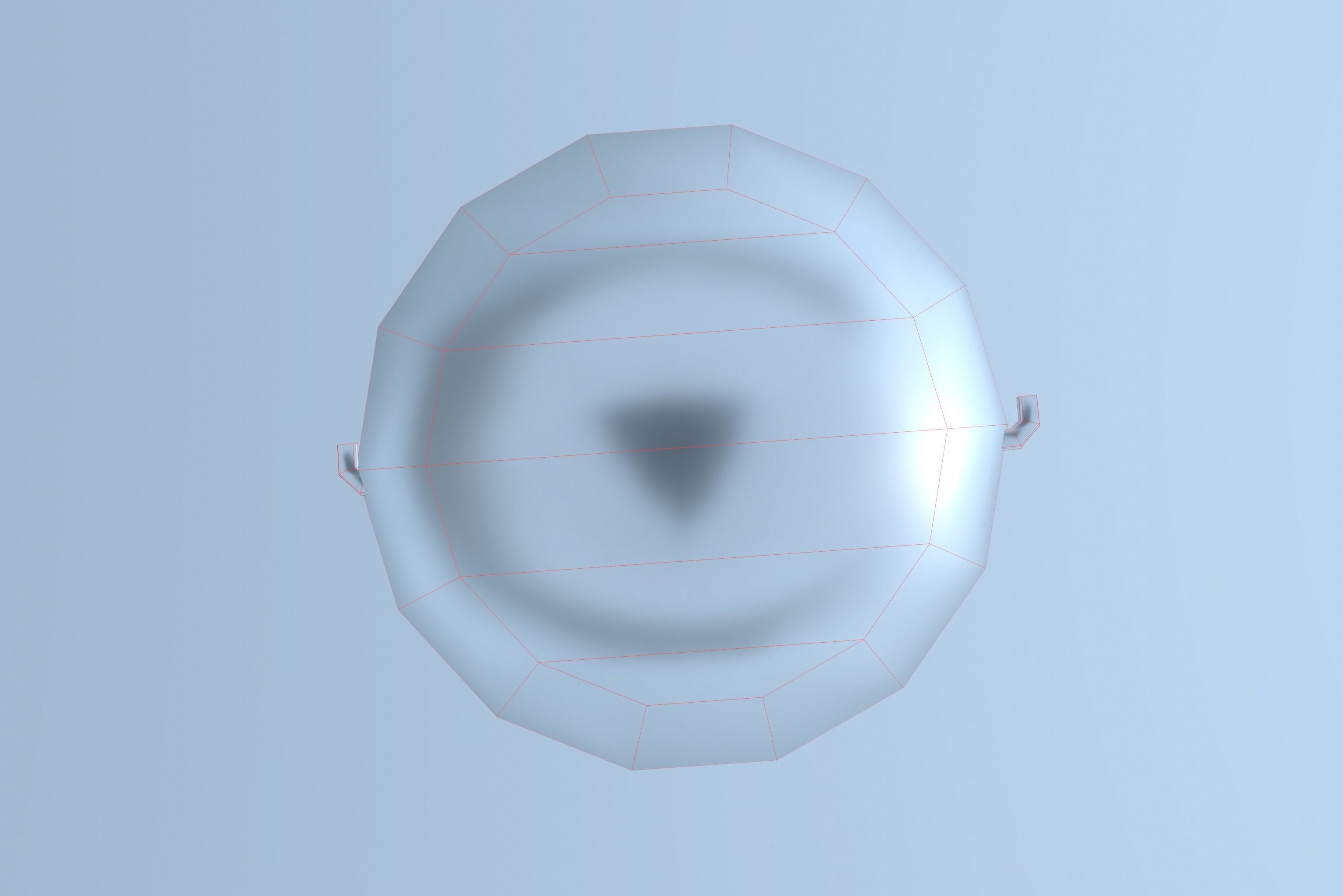 Bucket metal bowl Low-poly 3D model_12