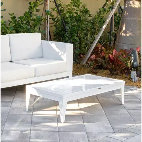 Anodized Silver Angelina Metal Coffee Table 3D model_0