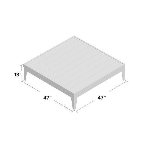 Anodized Silver Angelina Metal Coffee Table 3D model_3