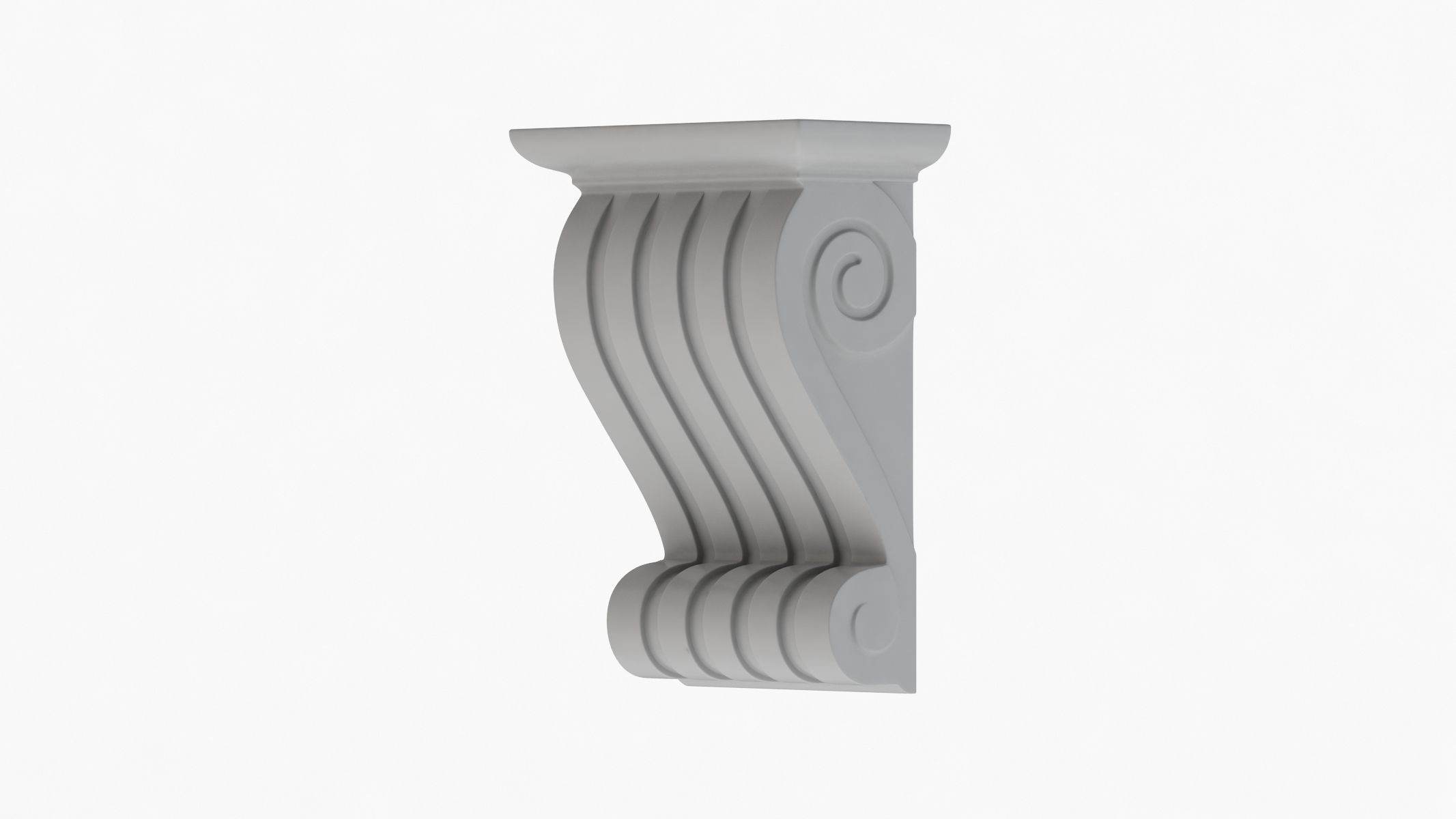 Scroll Corbel 22 - 3D Printable 3D model_2