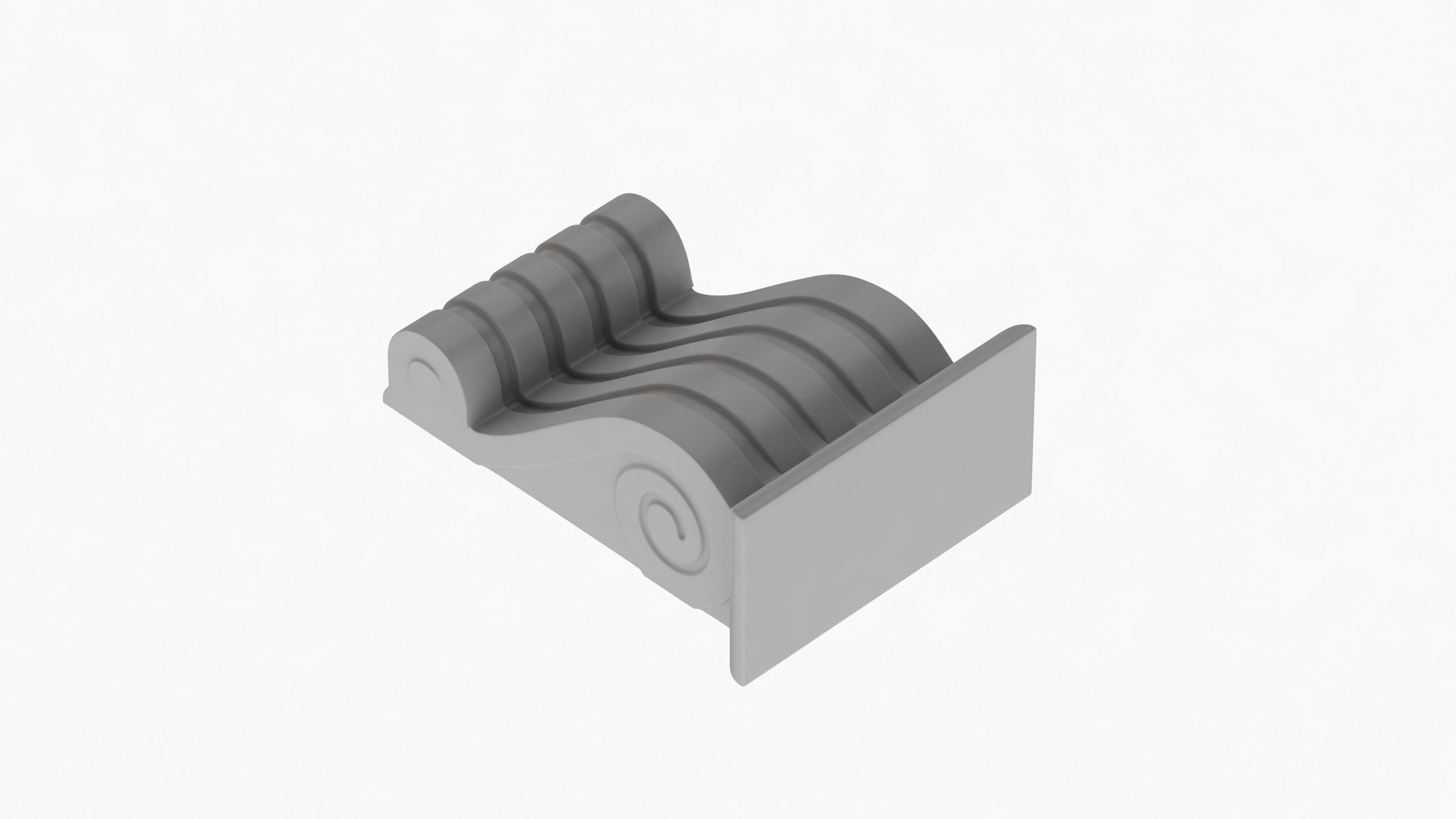 Scroll Corbel 22 - 3D Printable 3D model_4