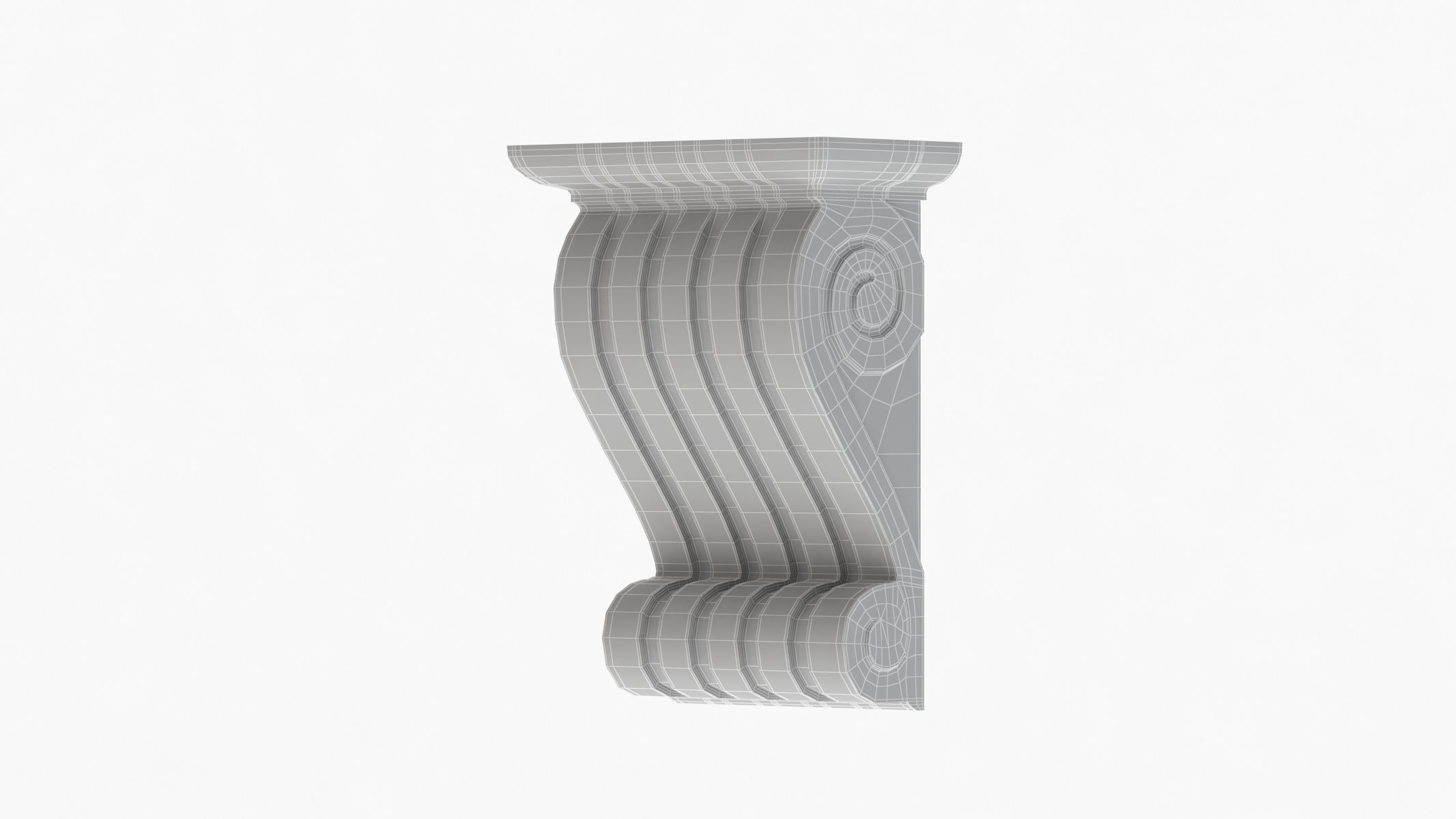 Scroll Corbel 22 - 3D Printable 3D model_7
