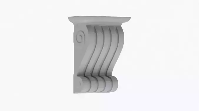 Scroll Corbel 22 - 3D Printable