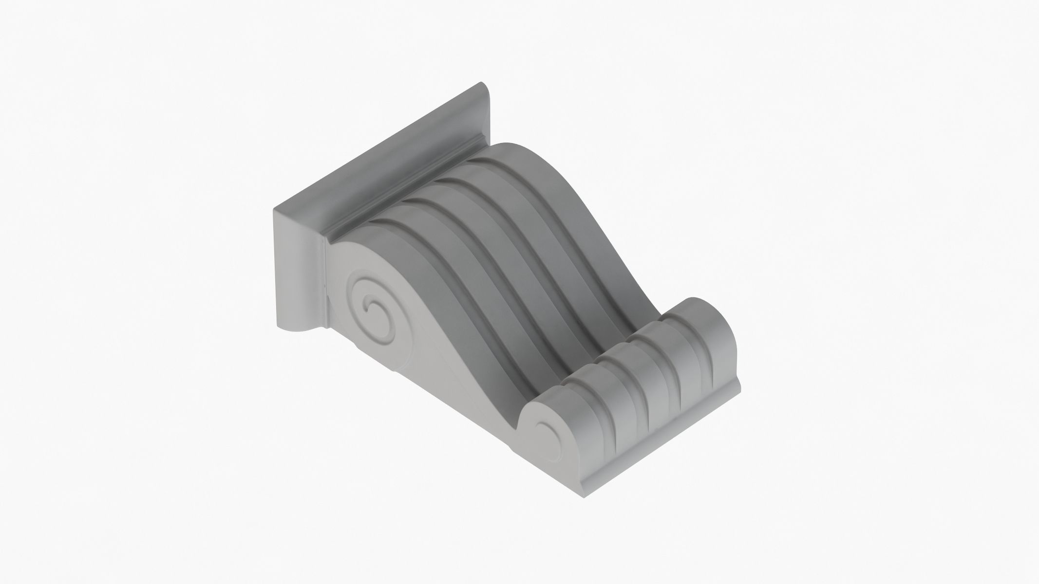 Scroll Corbel 22 - 3D Printable 3D model_3