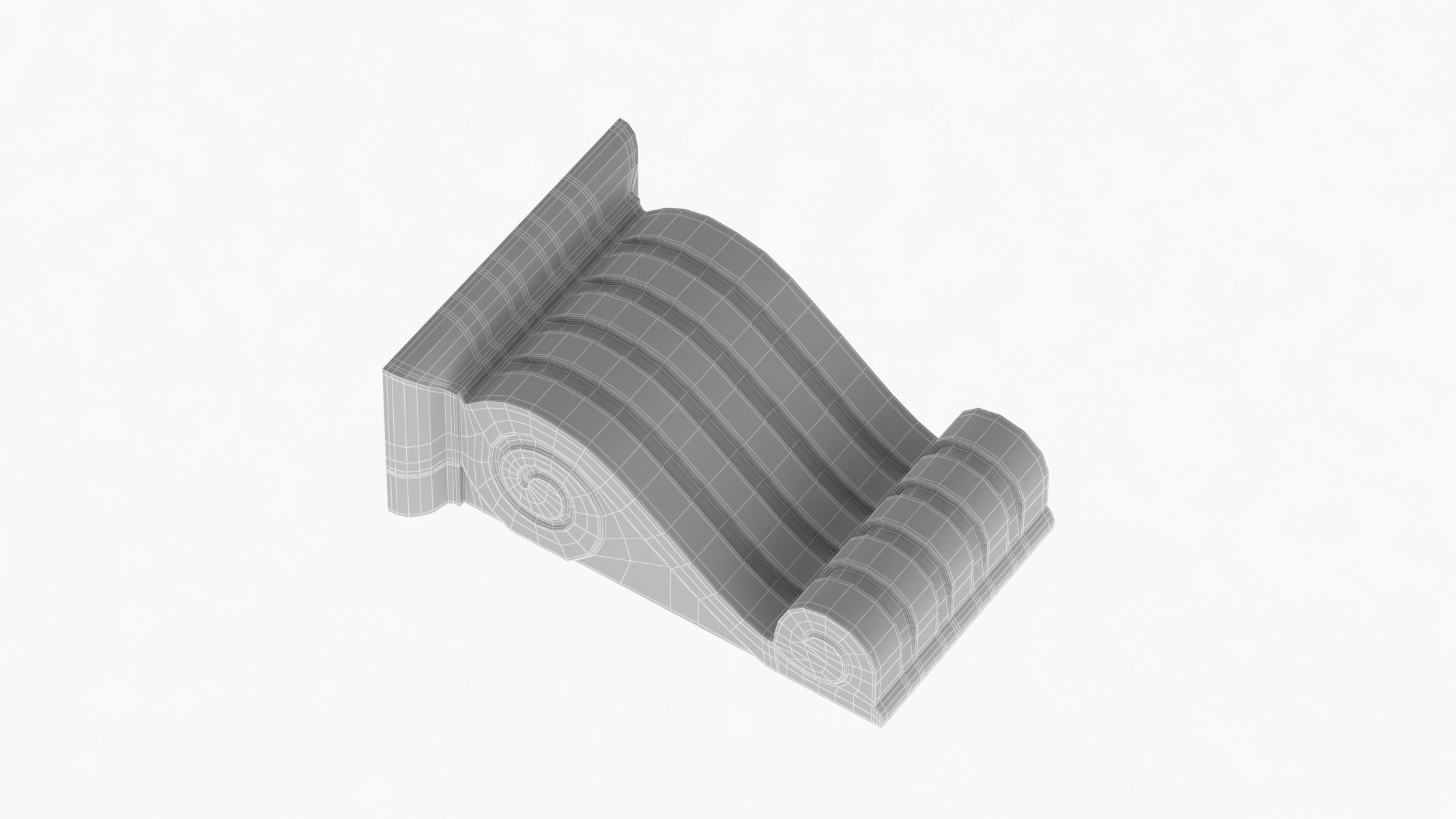 Scroll Corbel 22 - 3D Printable 3D model_8