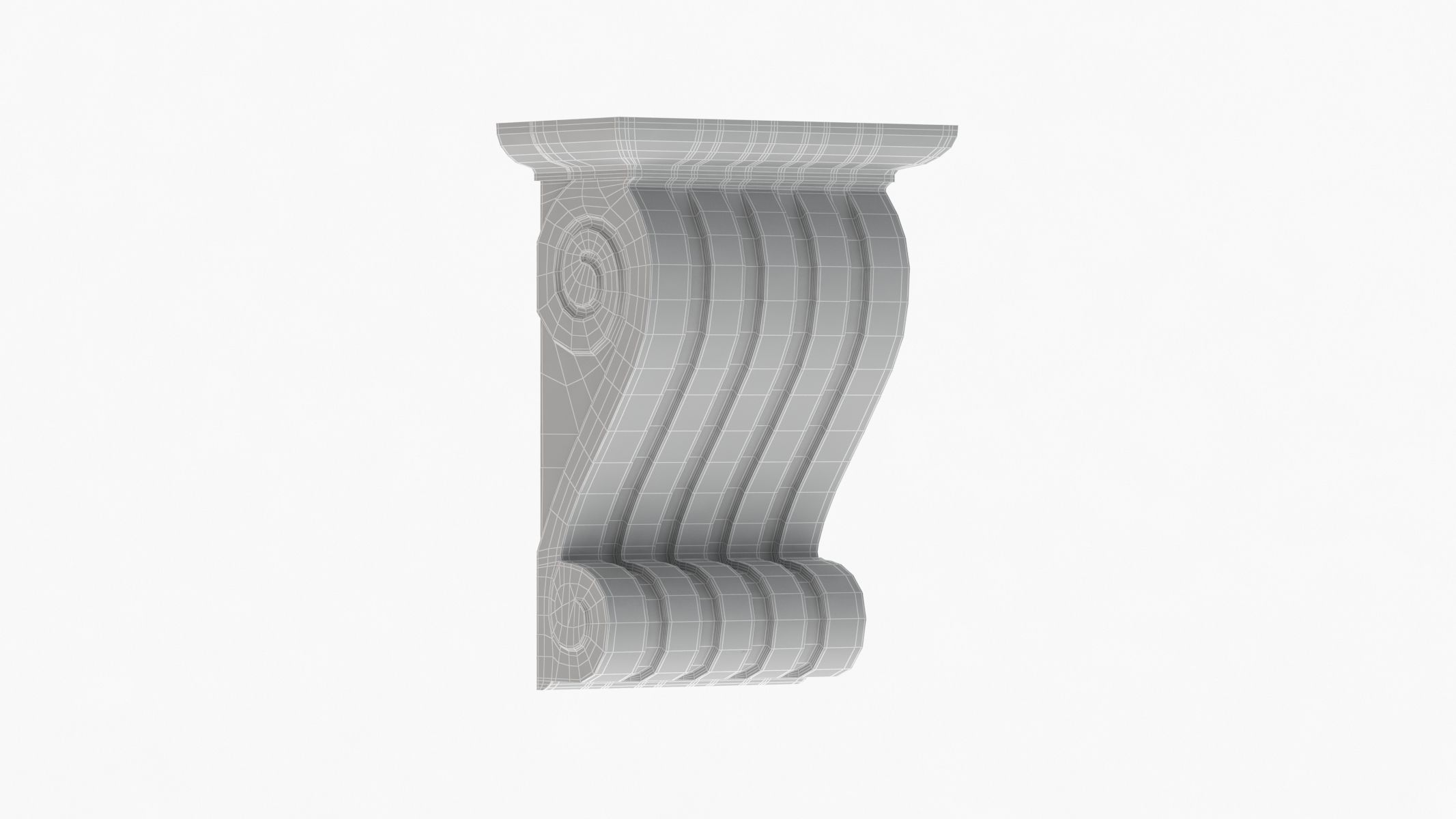 Scroll Corbel 22 - 3D Printable 3D model_5