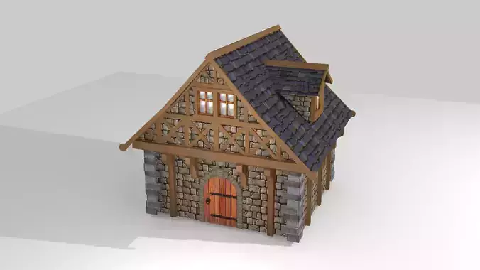 Cartoon medieval house 2 
